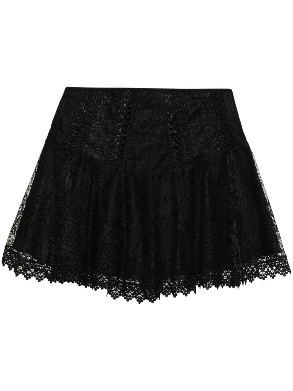 Charo Ruiz Thea Lace Mini Skirt In Black
