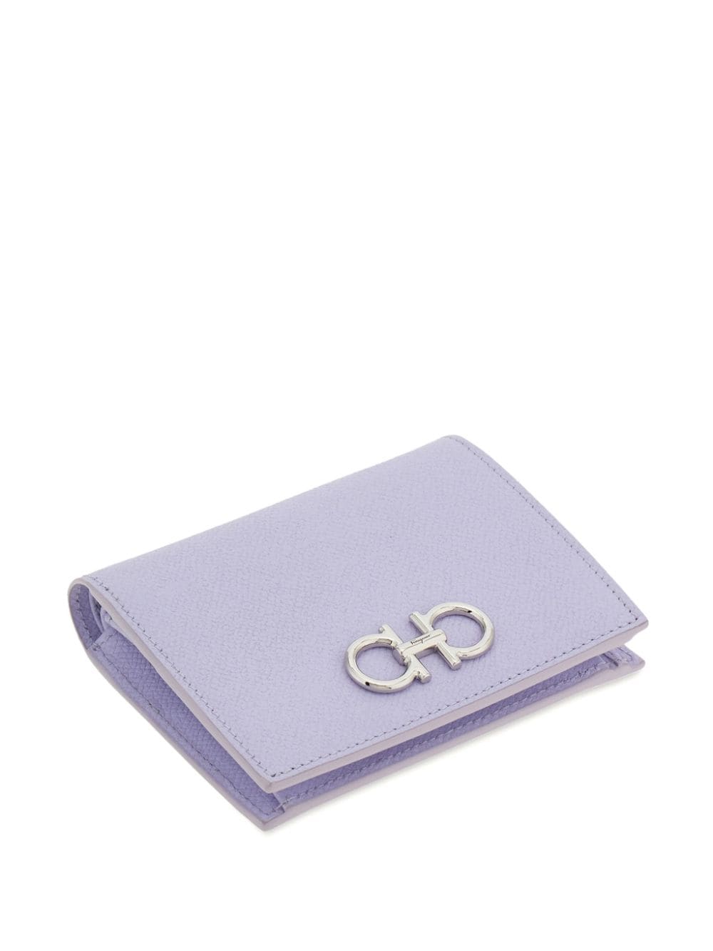 Shop Ferragamo Gancini Leather Wallet In Violett