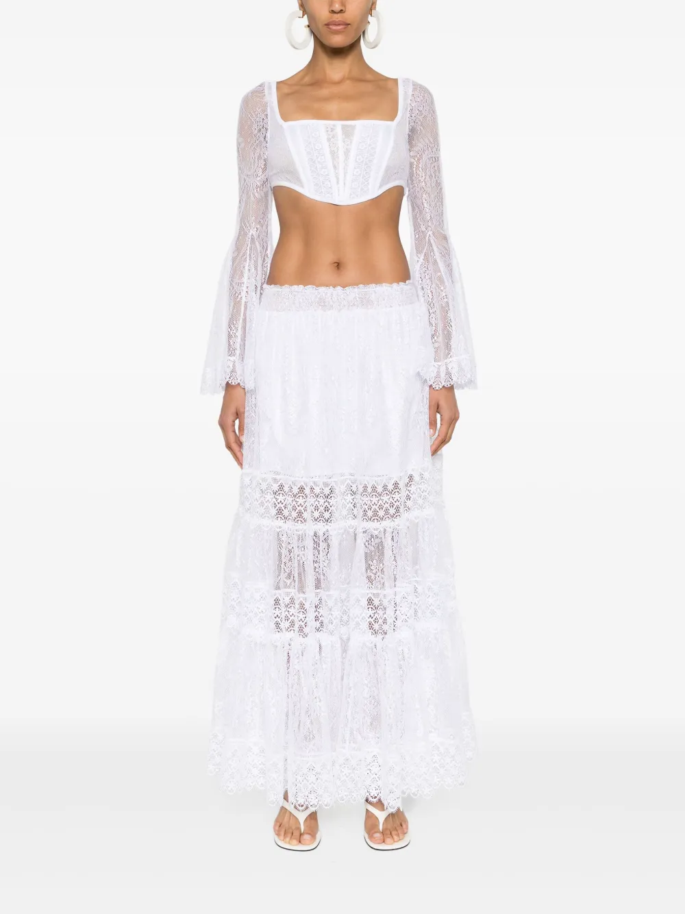Charo Ruiz Ibiza Cropped korset - Wit