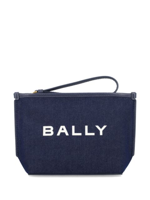 Bally Bar canvas clutch bag