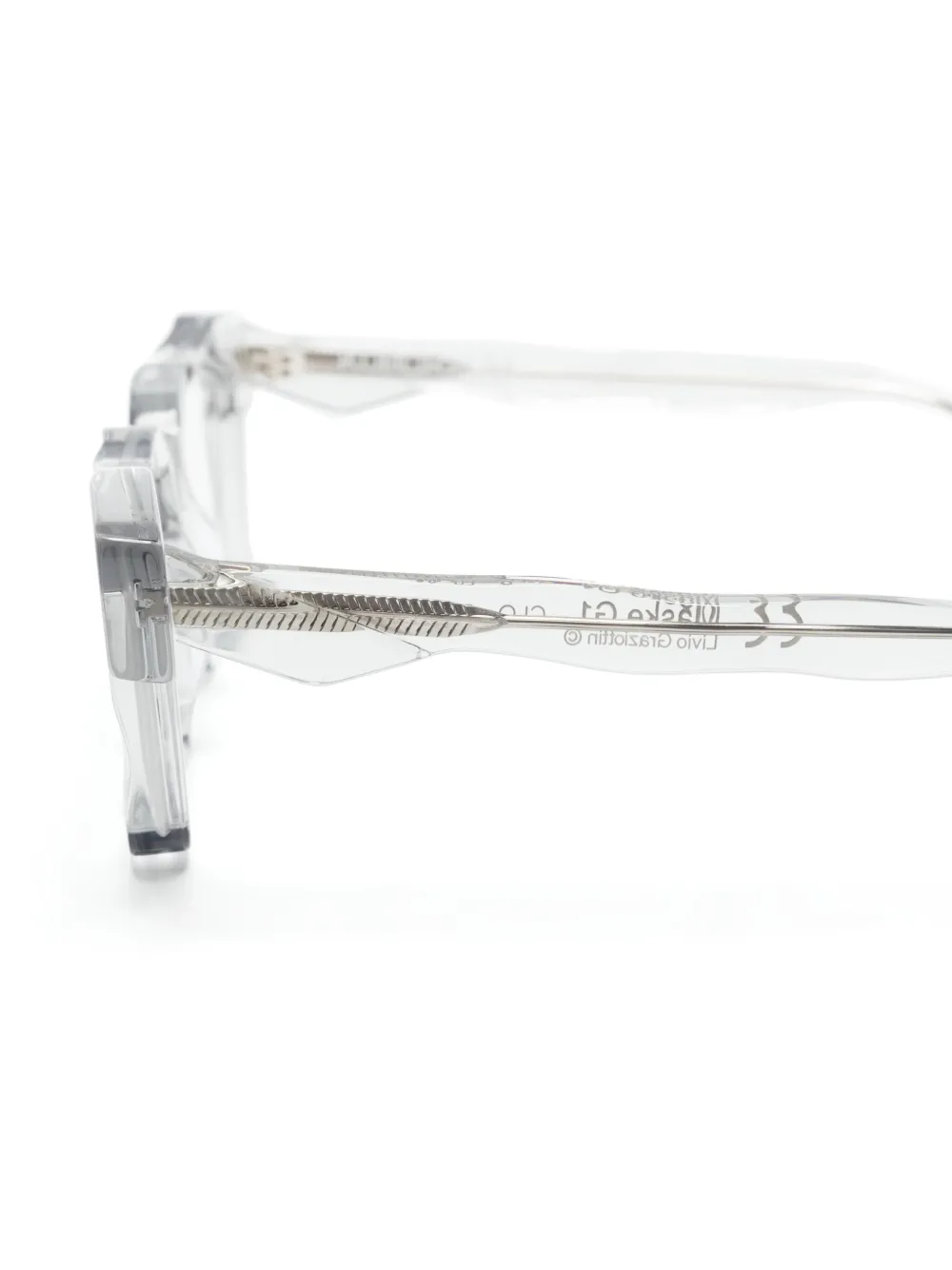 Kuboraum G1 Clo Rectangle-frame Glasses In Nude