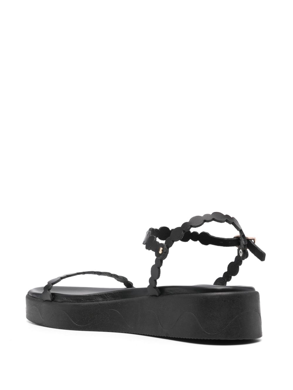 Ancient Greek Sandals Toxo leather sandals Black