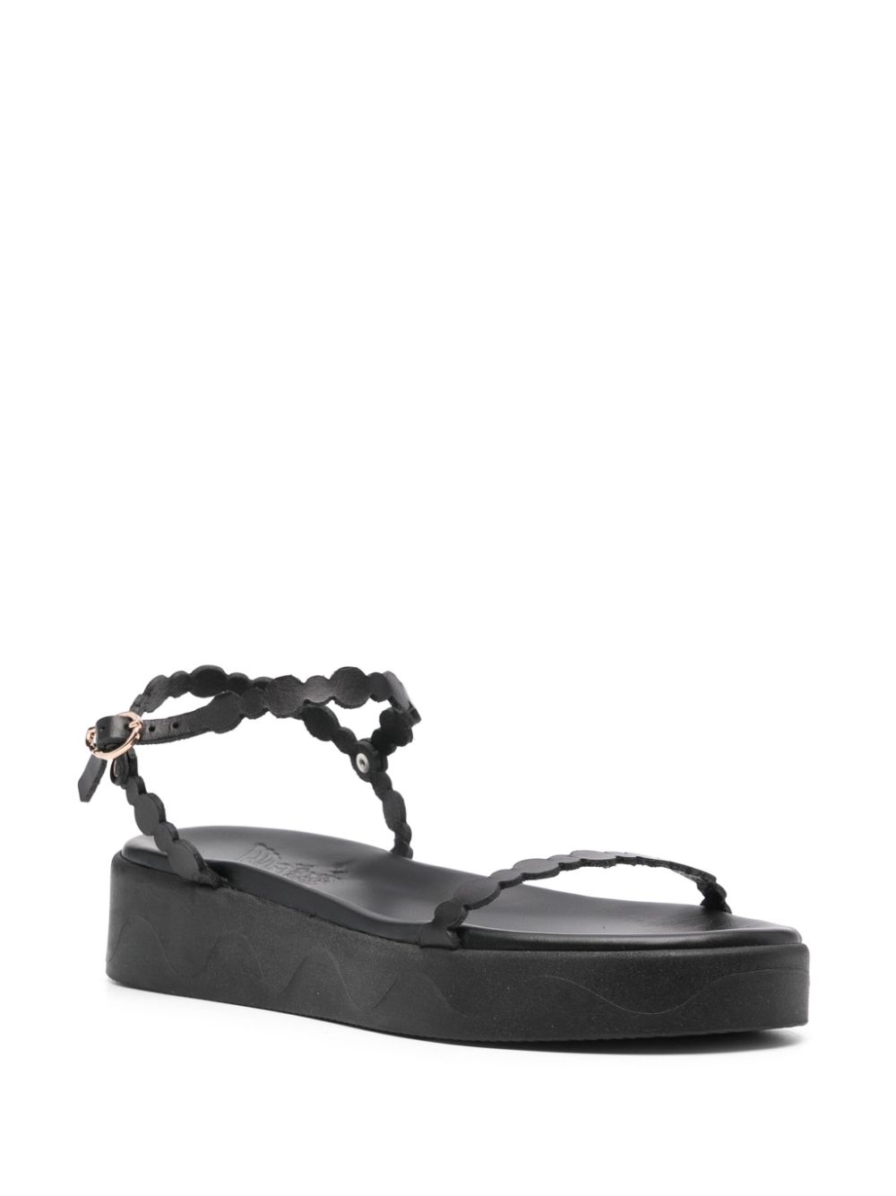 Ancient Greek Sandals Toxo leather sandals Black