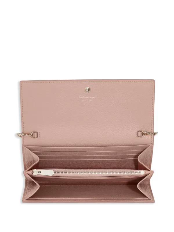 Ferragamo Gancini Leather Wallet | Pink | FARFETCH
