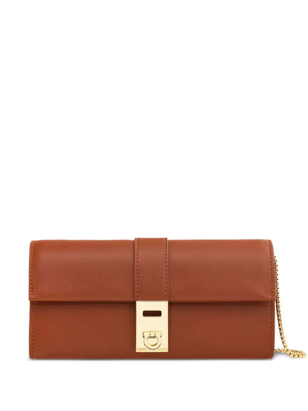 Ferragamo Gancini clutch bag - Brown