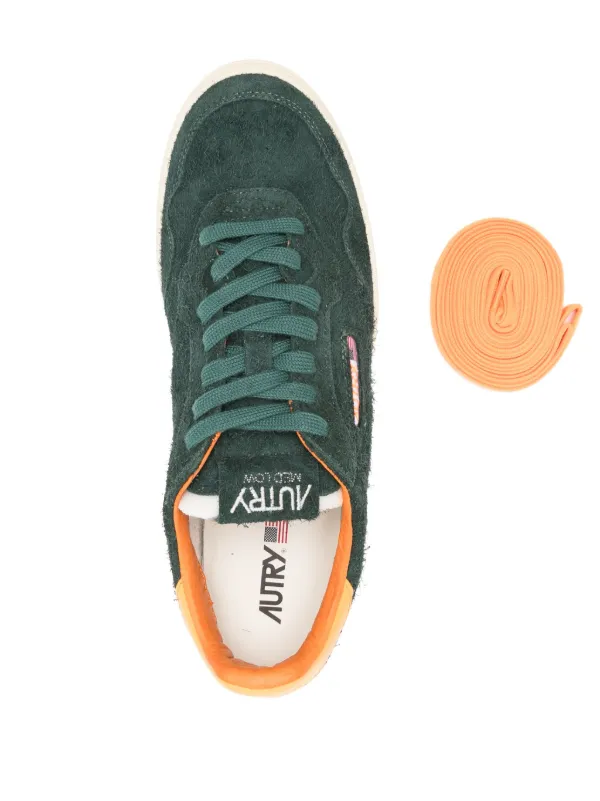 [AUTRY] Medalist sneakers in Hairy SUEDE GREEN ☆送料込☆ Autry Medalist Suede Sneakers | Green | FARFETCH