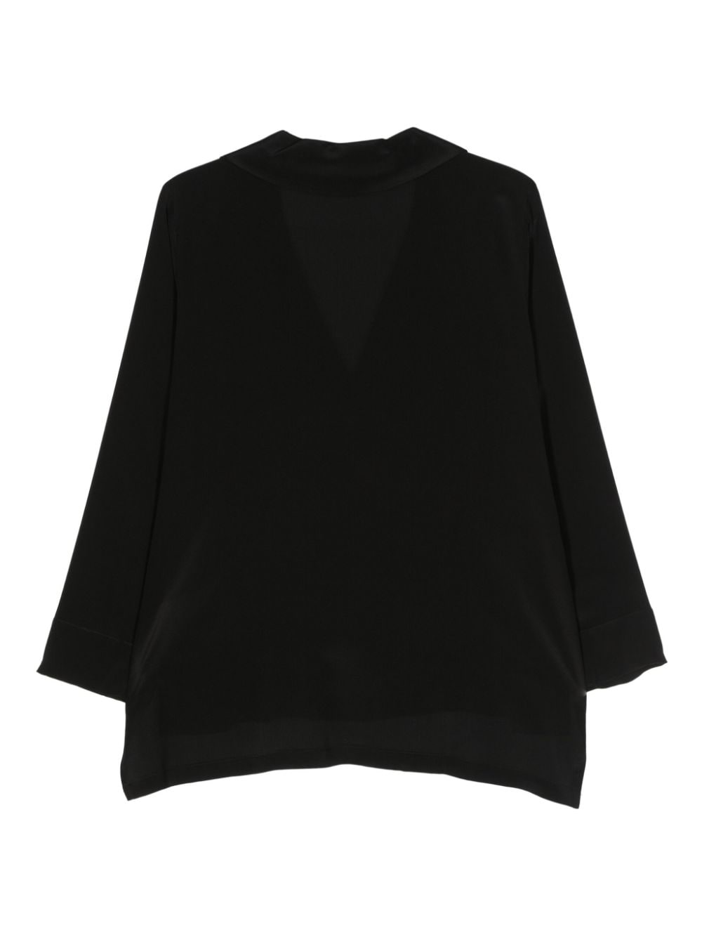 Shop Maurizio Mykonos Silk Shirt Jacket In Black