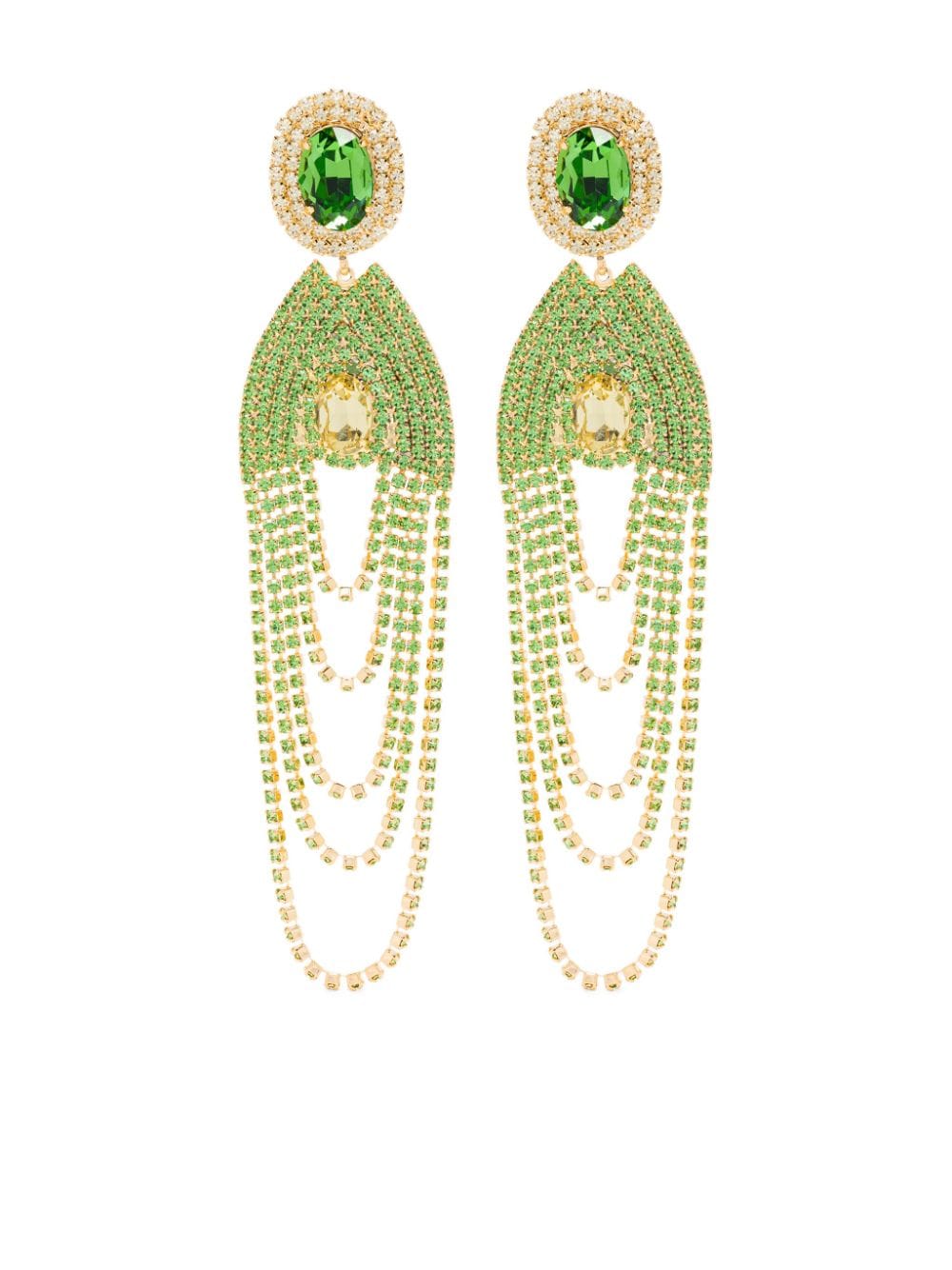 Magda Butrym Crystal-embellished Clip-on Earrings In Gold