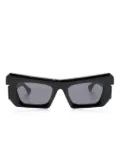 Kuboraum P2 rectangle-frame sunglasses - Black