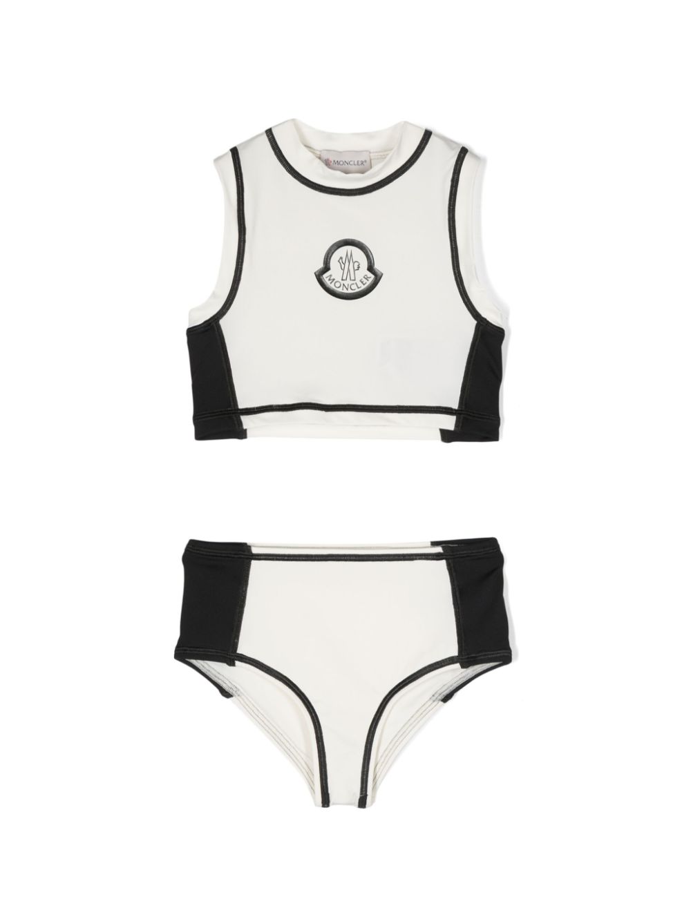 Moncler Enfant Bikini met logoprint Wit