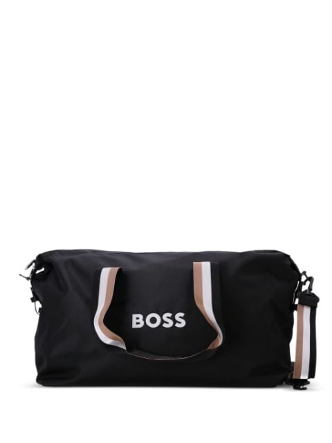 BOSS rubberized-logo duffle bag