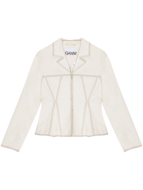 GANNI contrast-stitch jacket Women