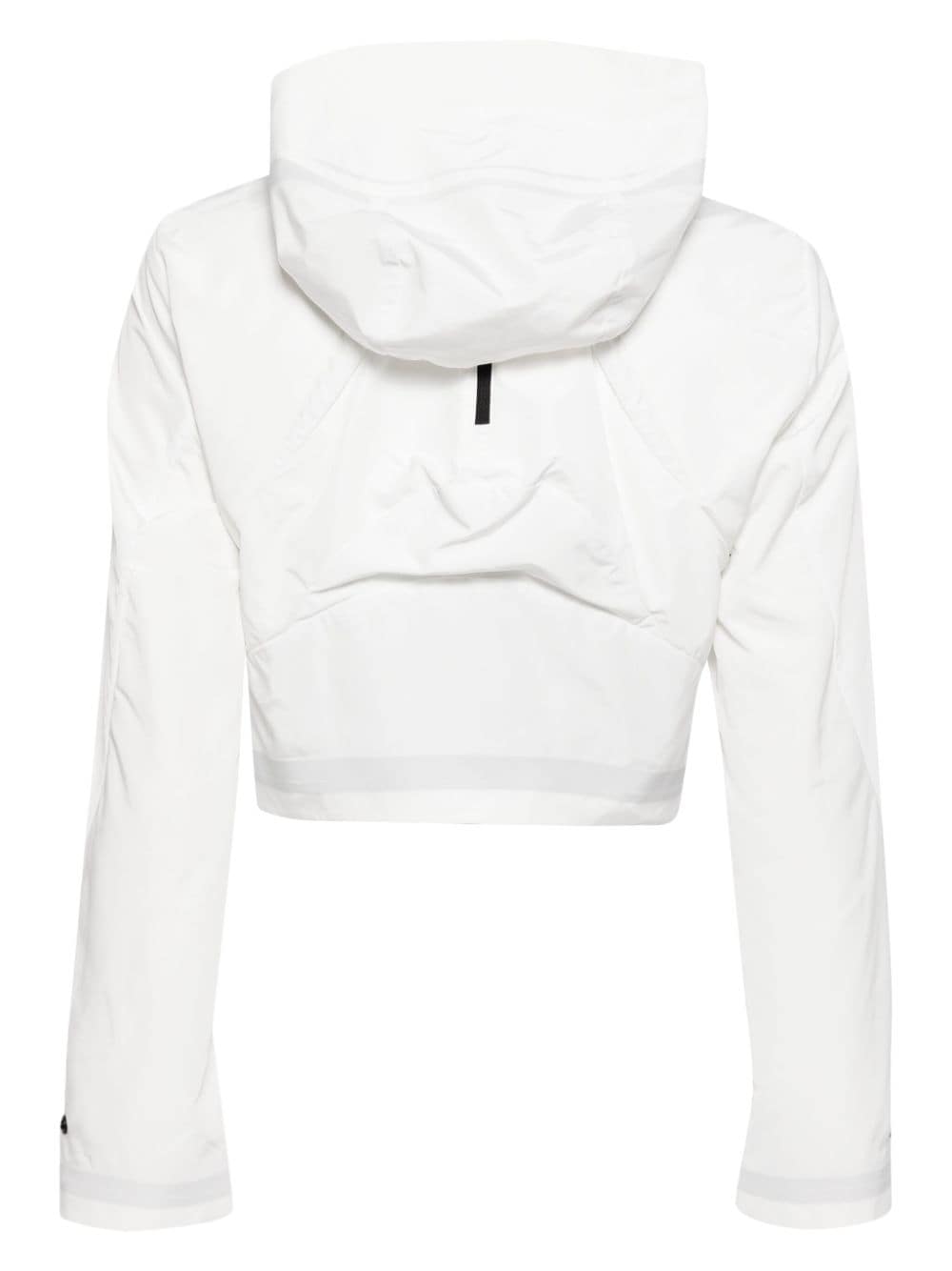 Shop Hyein Seo Hooded Cropped Shell Jacket In White