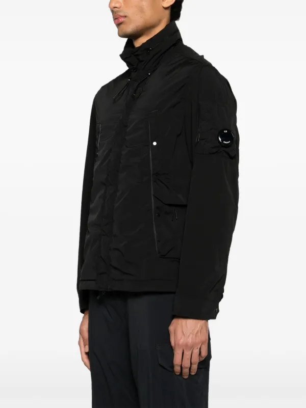 C.P. Company Lens detail concealed hood Jacket Black FARFETCH CA