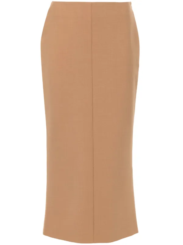 Viktor Rolf high-waisted Midi Pencil Skirt Brown FARFETCH IN
