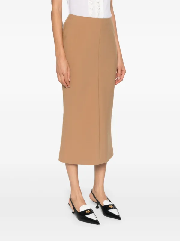 Viktor & Rolf high-waisted Midi Pencil Skirt | Brown | FARFETCH