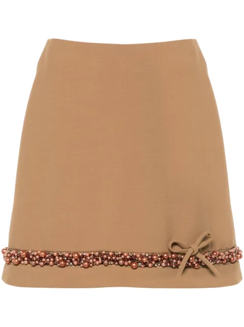 Viktor & Rolf falda corta con detalle de perlas