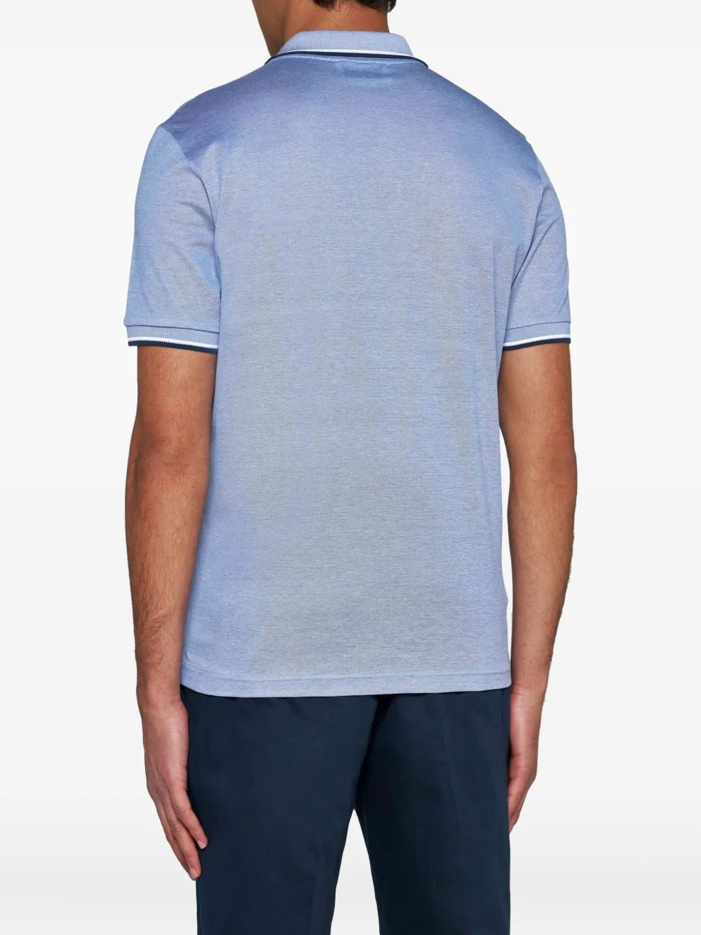 D4.0 tipped-collar polo shirt Blauw