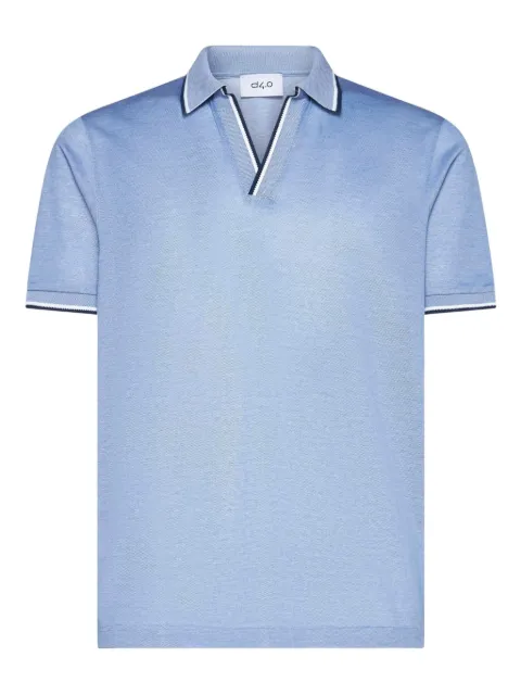 D4.0 tipped-collar polo shirt