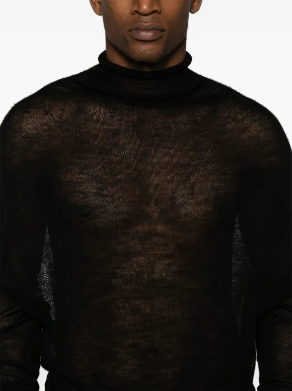 Rick Owens Shroud オープンニット セーター | ブラック | FARFETCH JP