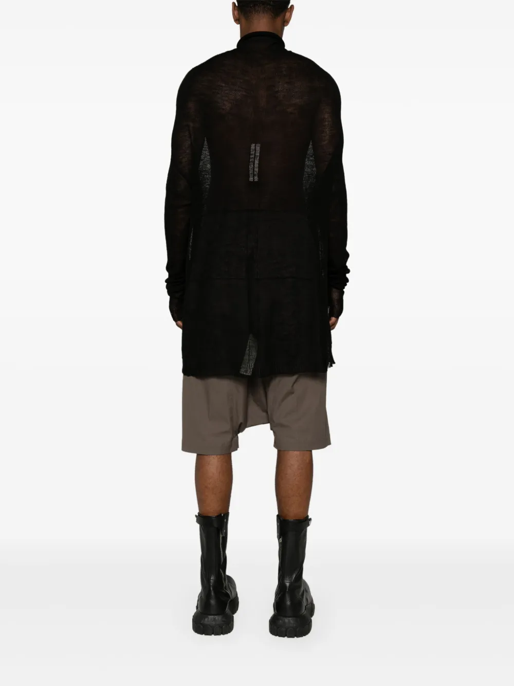 Rick Owens Shroud opengebreide trui Zwart