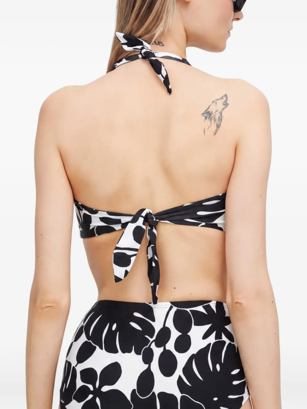 Kate Spade Monstera Grove bikinitop met bloemenprint Zwart