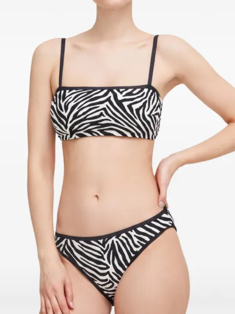 Kate Spade zebra-pattern bikini top