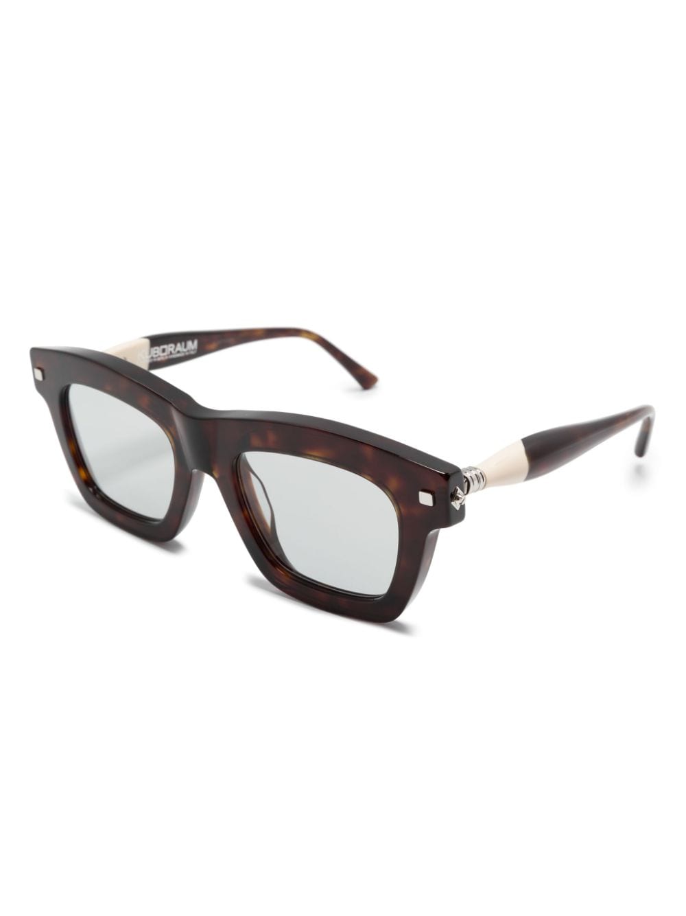 Kuboraum wayfarer-frame sunglasses - Bruin
