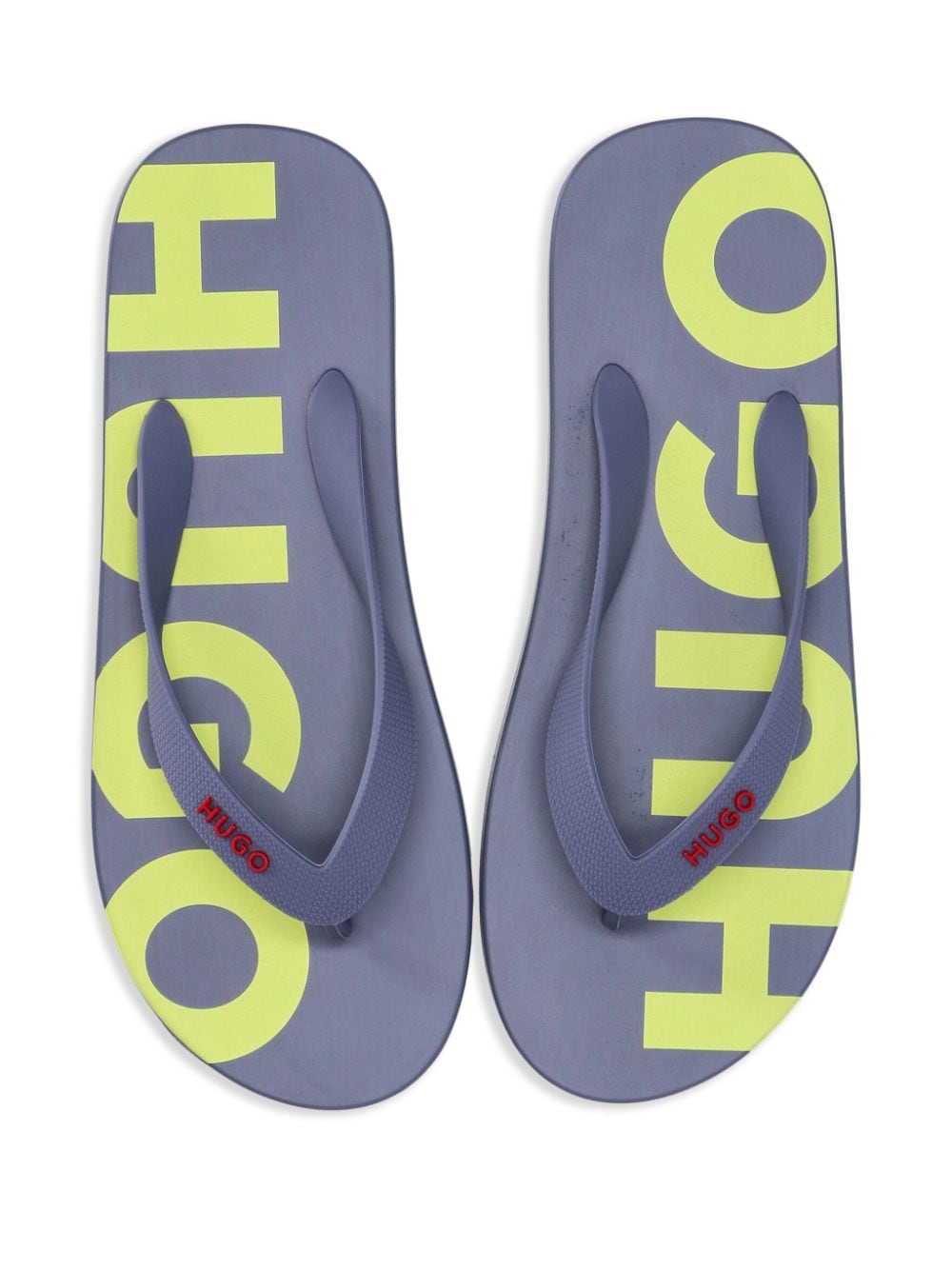 Shop Hugo Arvel Logo-print Flip Flops In Blue