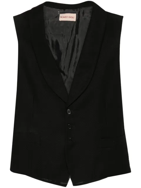 Romeo Gigli Pre-Owned 1990s geometric-pattern cotton waistcoat