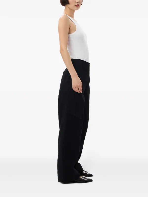 パンツ GANNI ガニー GANNI GANNI パンツ WASHED COTTON CANVAS DRAW STRING