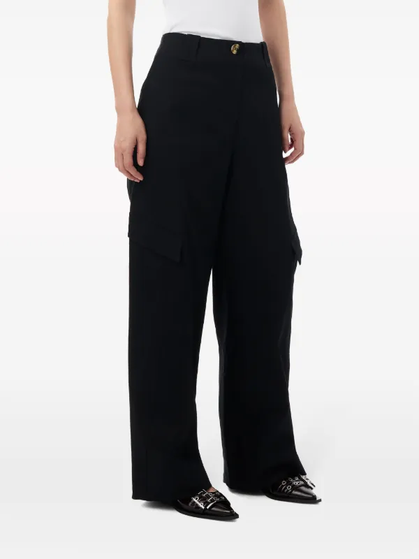 GANNI ガニー　ベルト付き シェルショートパンツ　L(40)サイズ　ブラック GANNI ガニー ベルト付き シェルショートパンツ L(40)サイズ