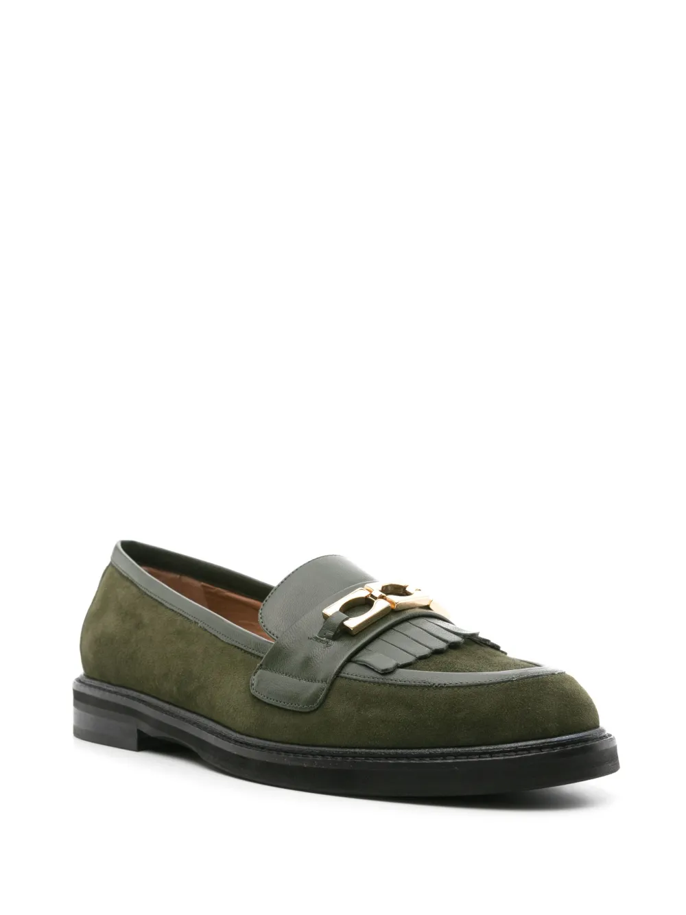 Roberto Festa Suède loafers met kwastje Groen