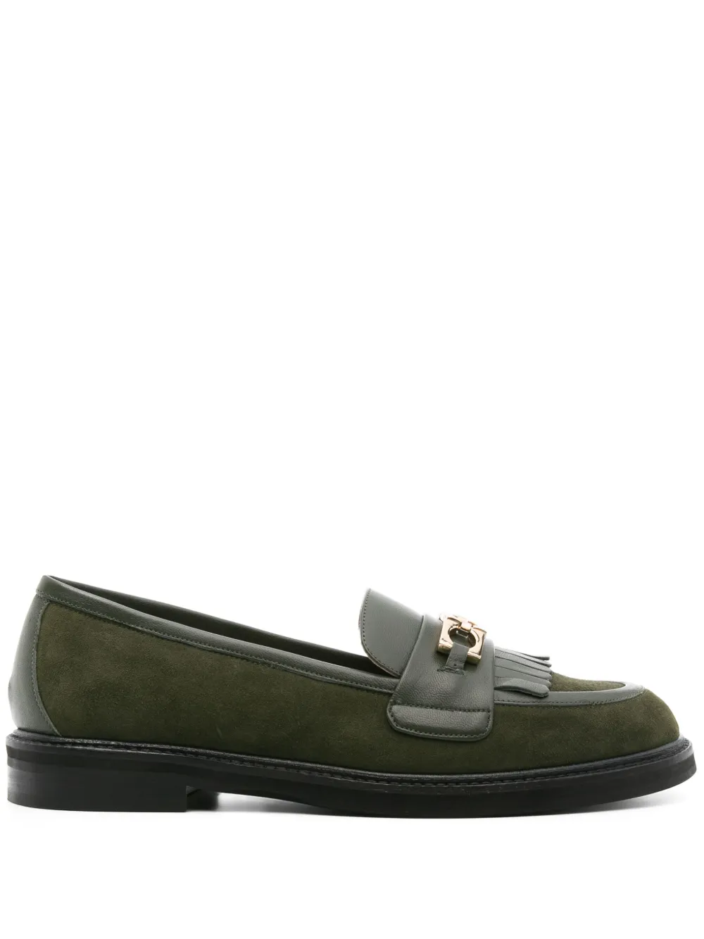 Roberto Festa Suède loafers met kwastje Groen