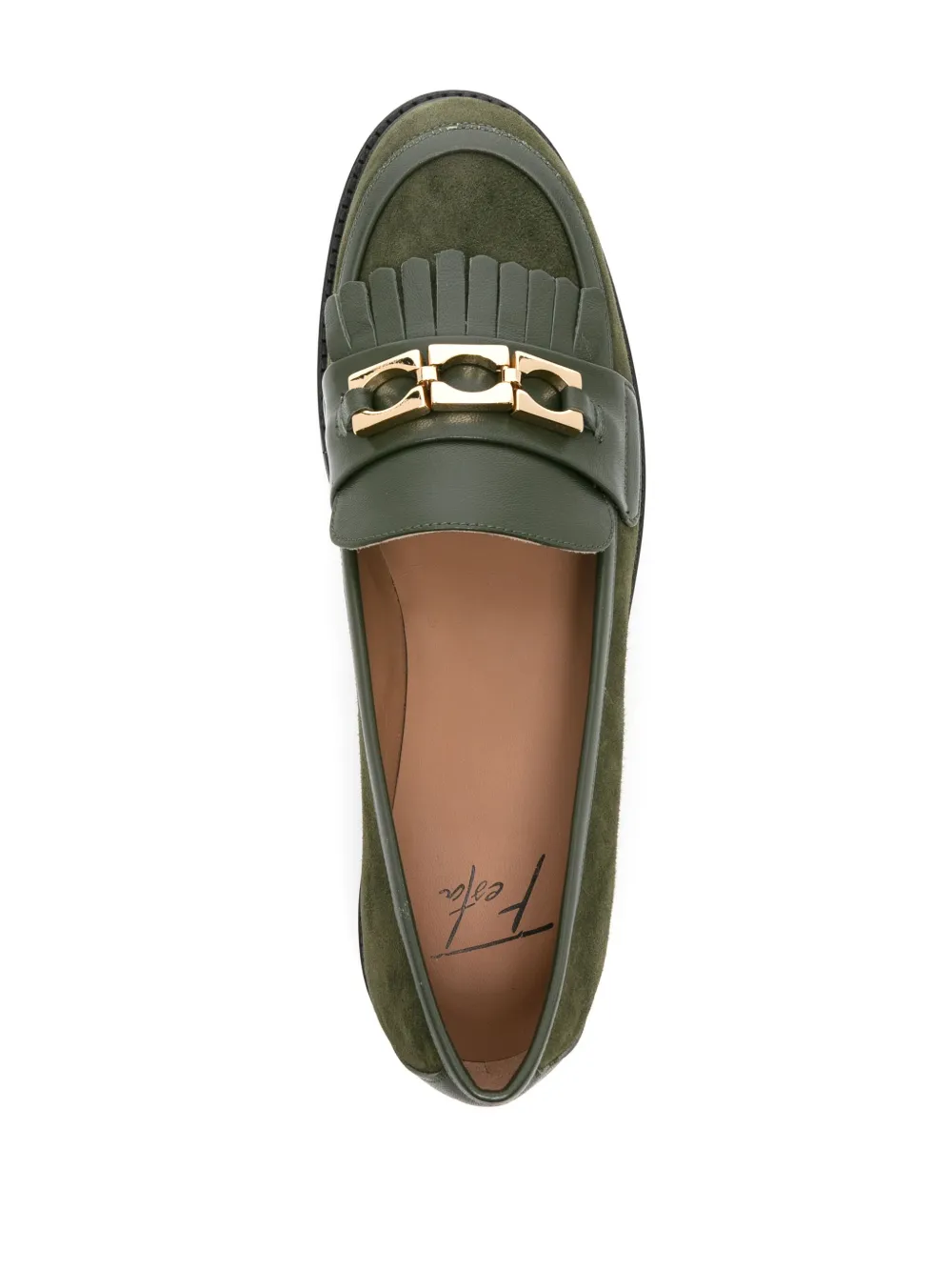 Roberto Festa Suède loafers met kwastje Groen
