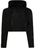 Hyein Seo hooded cropped shell jacket - Black