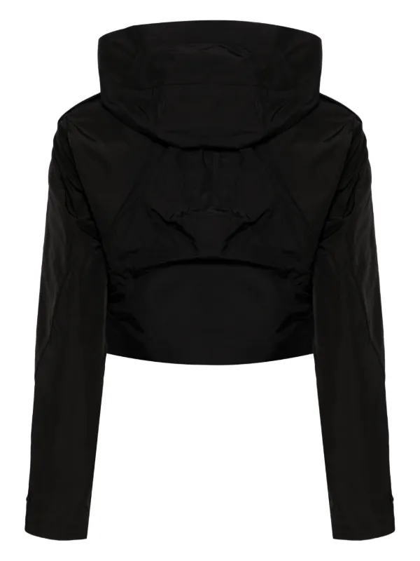 Hyein Seo Hooded Cropped Shell Jacket | Black | FARFETCH