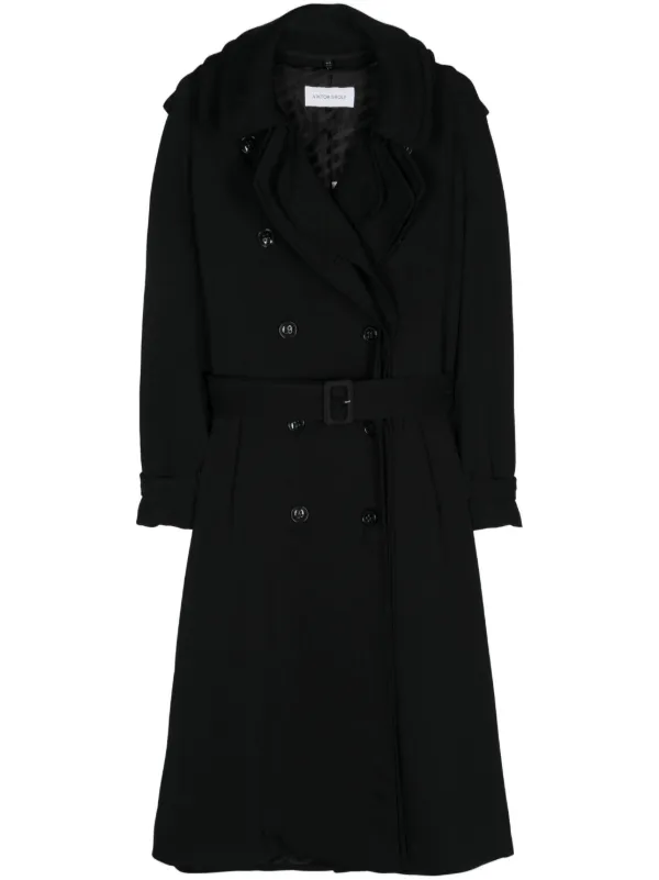 Viktor & Rolf multi-layer Trench Coat | Black | FARFETCH SG