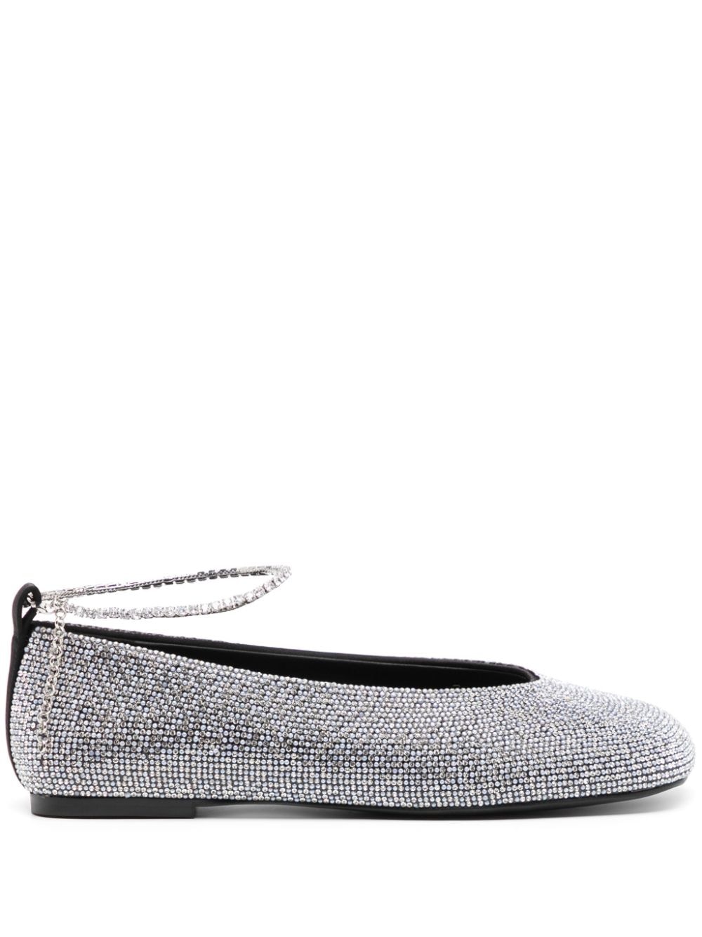 Stine Goya Reelo crystal-embellished ballerina shoes Silver