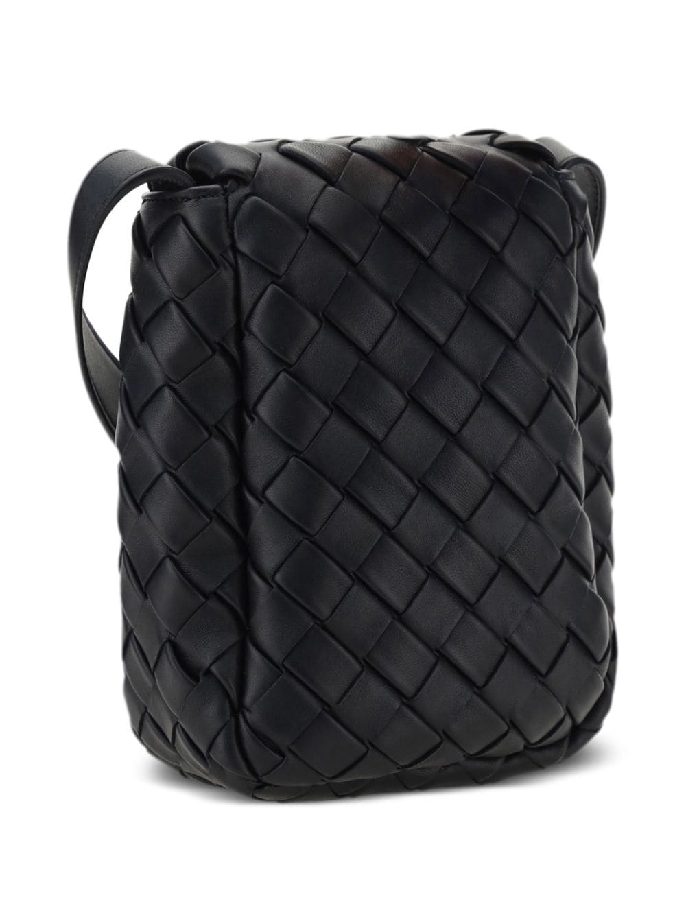 Shop Bottega Veneta Mini Vertical Cobble Crossbody Bag In Black