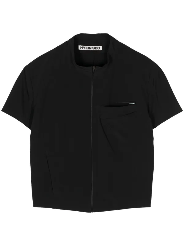 【最安値挑戦】 Hyein Seo zip-up Cropped T-shirt | Black | FARFETCH トップス