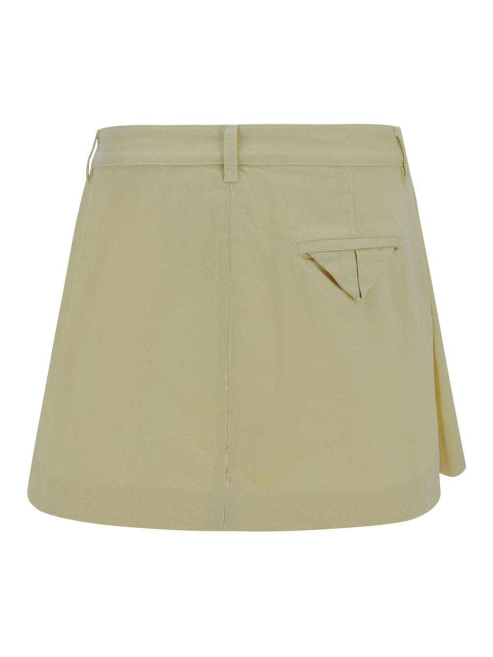 Bottega Veneta pleated cotton miniskirt - Beige