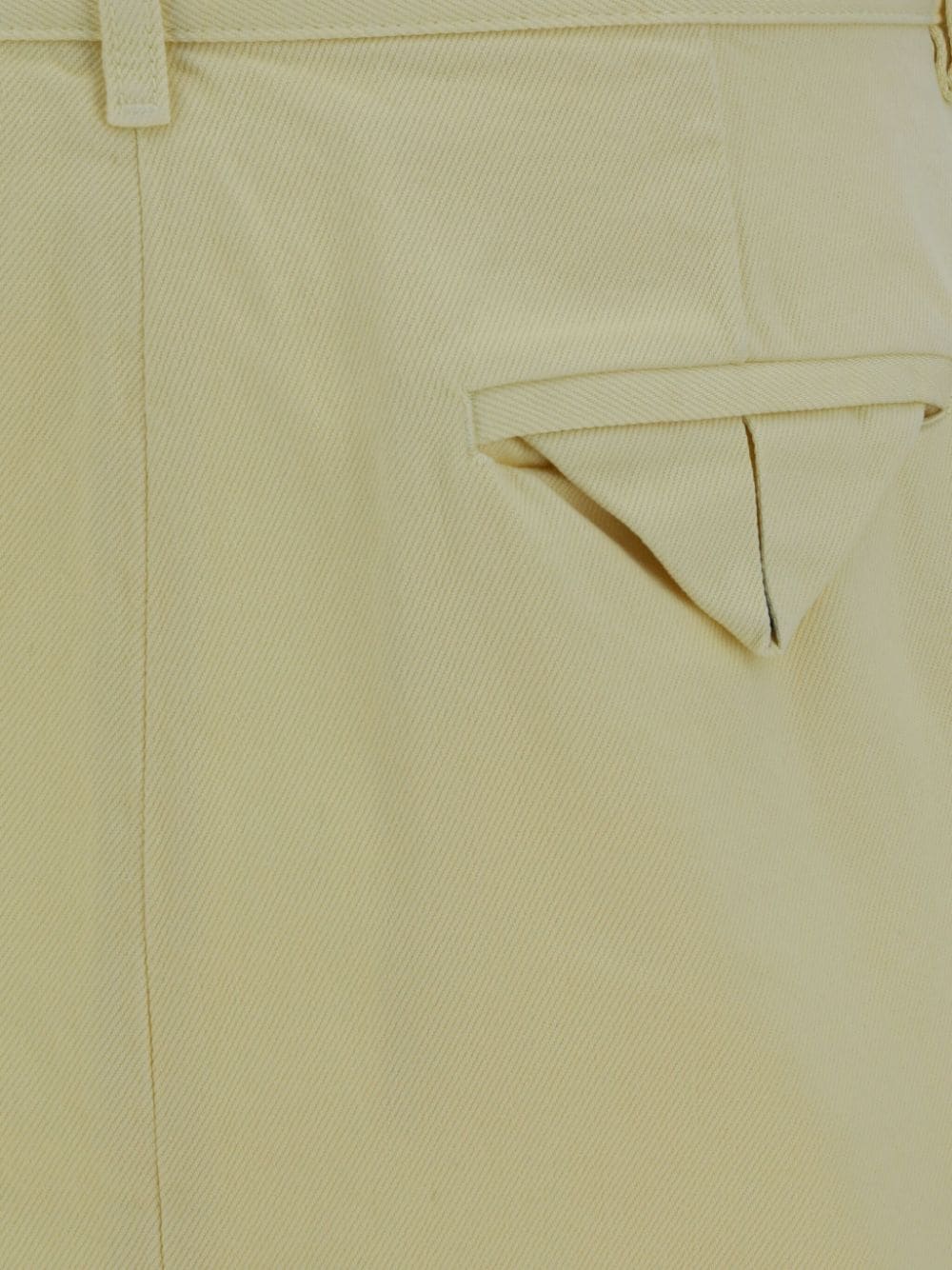 Shop Bottega Veneta Pleated Cotton Miniskirt In Neutrals