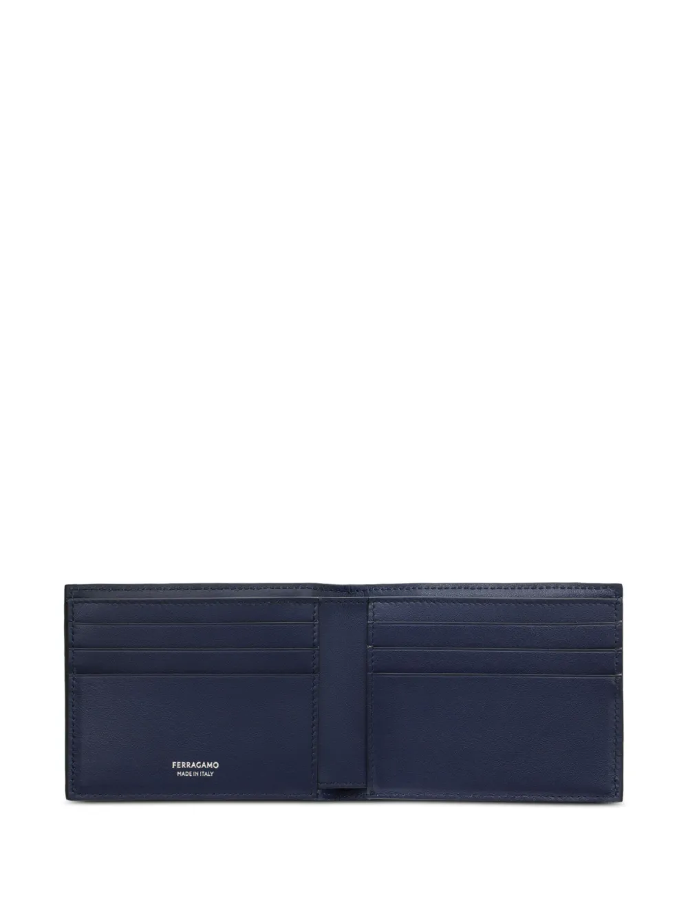 Ferragamo Gancini Crocodile-embossed Wallet In Blue