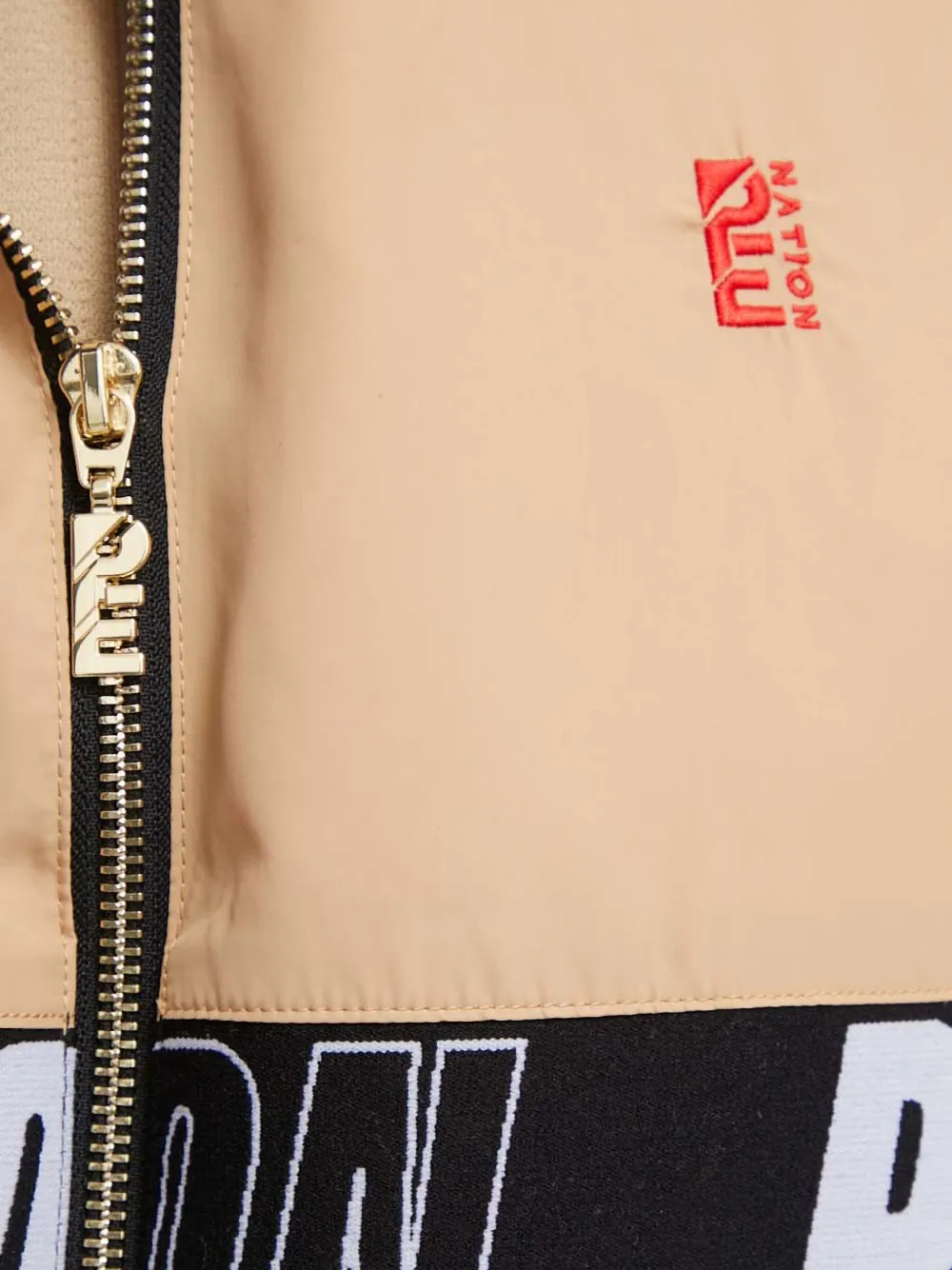 P.e Nation Hooded Striped Jacket In Black