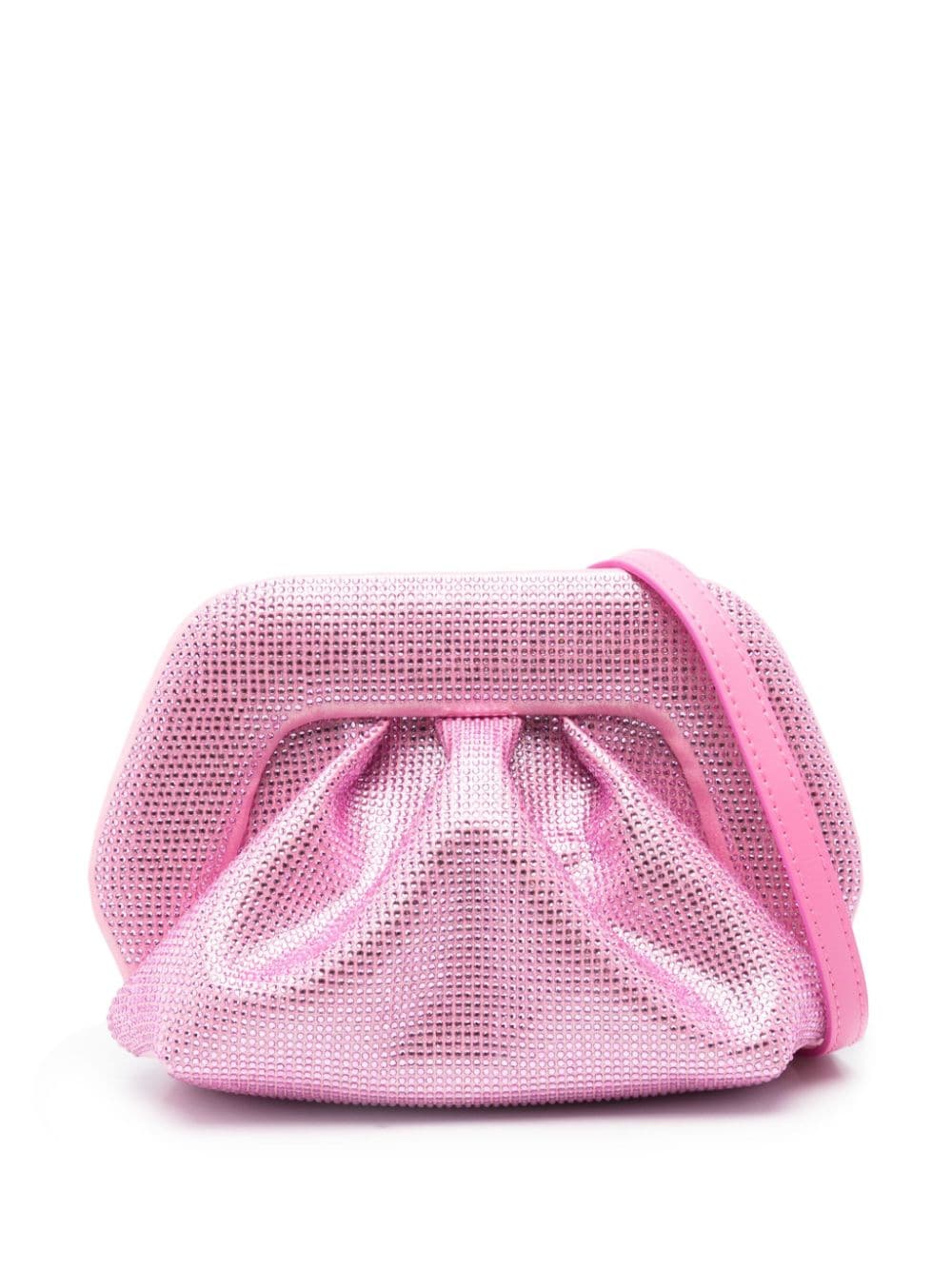 Shop Themoirè Gea Crystal-embellished Clutch In Pink