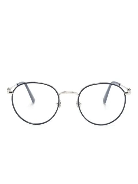 Moncler Eyewear logo-plaque round-frame glasses