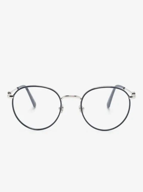 Moncler Eyewear logo-plaque round-frame glasses