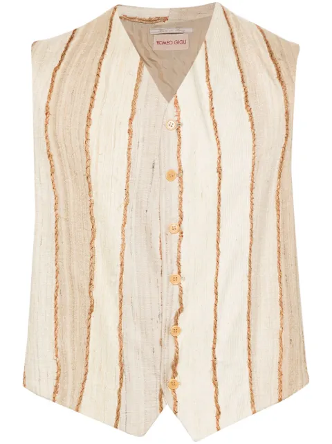 Romeo Gigli Pre-Owned 1990s textured-finish waistcoat