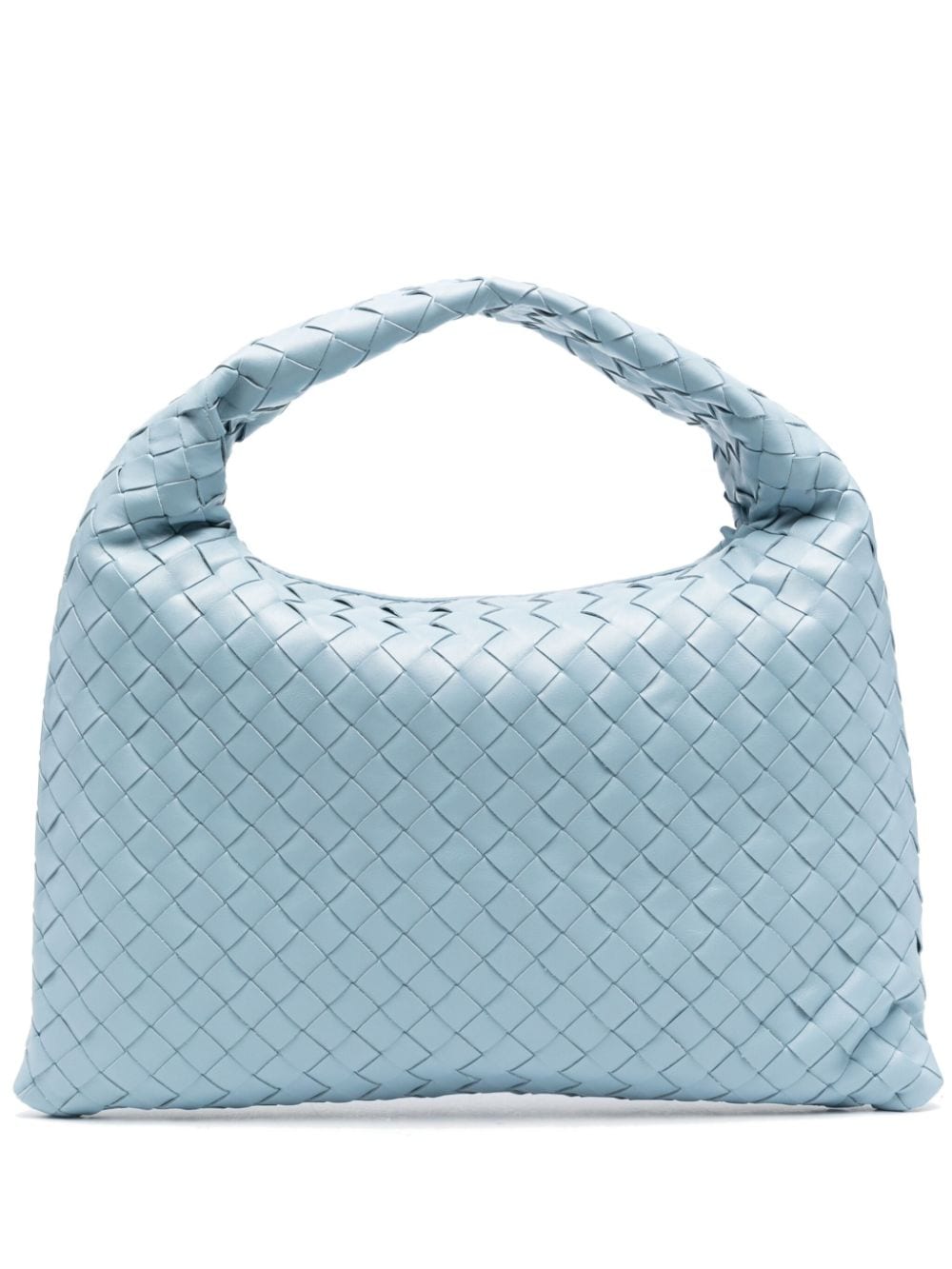 Bottega Veneta Hop Intrecciato Leather Small Bag In Blue